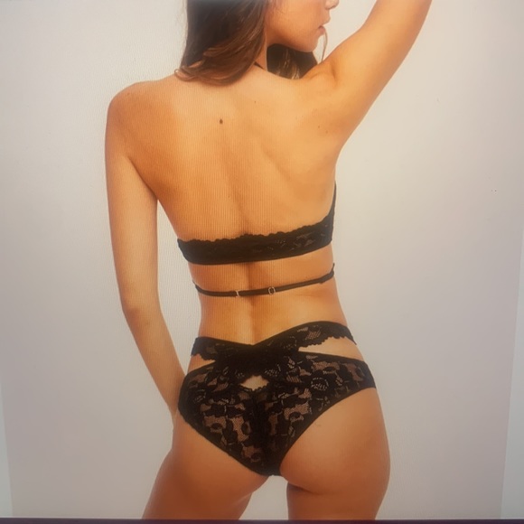 Nylon Lingerie Wrap up Cross Straps Lace - Picture 8 of 8